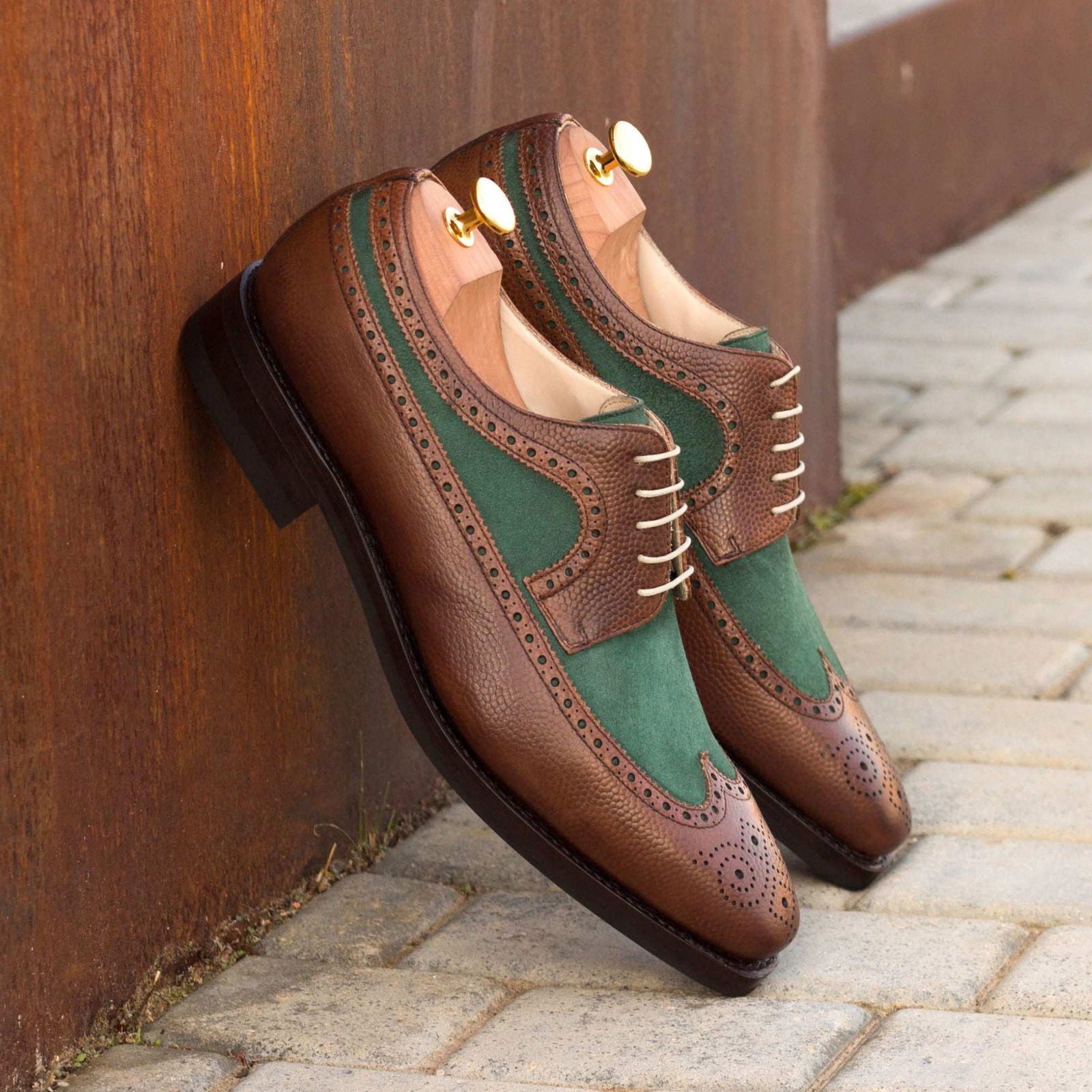 Longwing Blucher Shoes ABBRUZZI - Milanese Leather