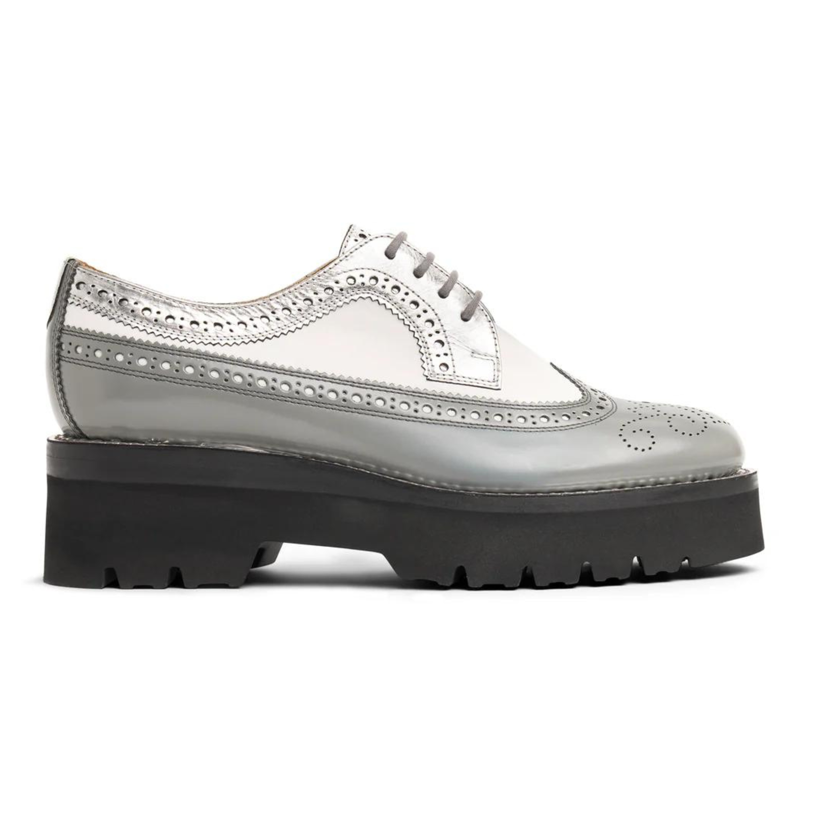 Miss Lucy Derby Silver - Milanese Leather