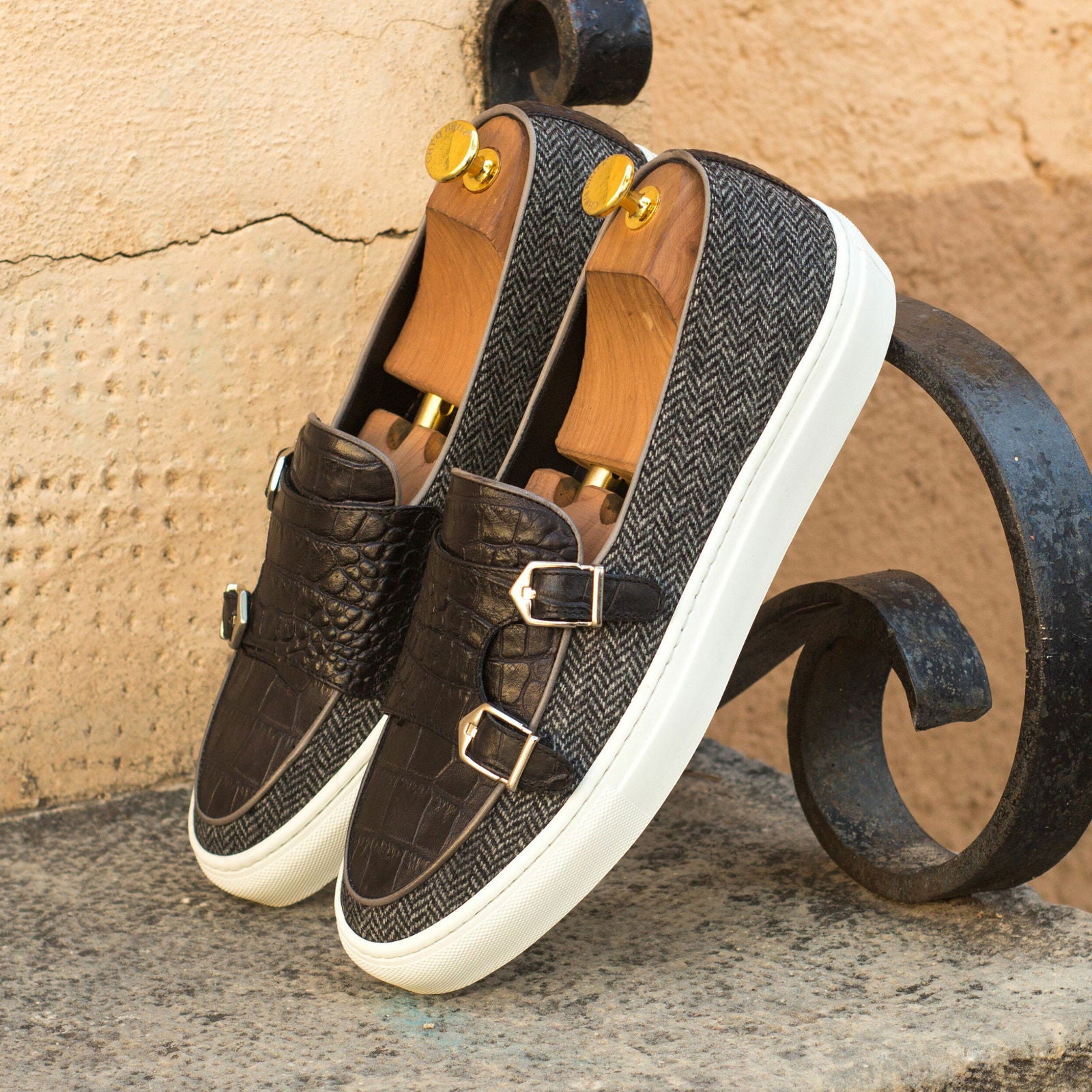 Monk Sneakers AQUINO - Milanese Leather