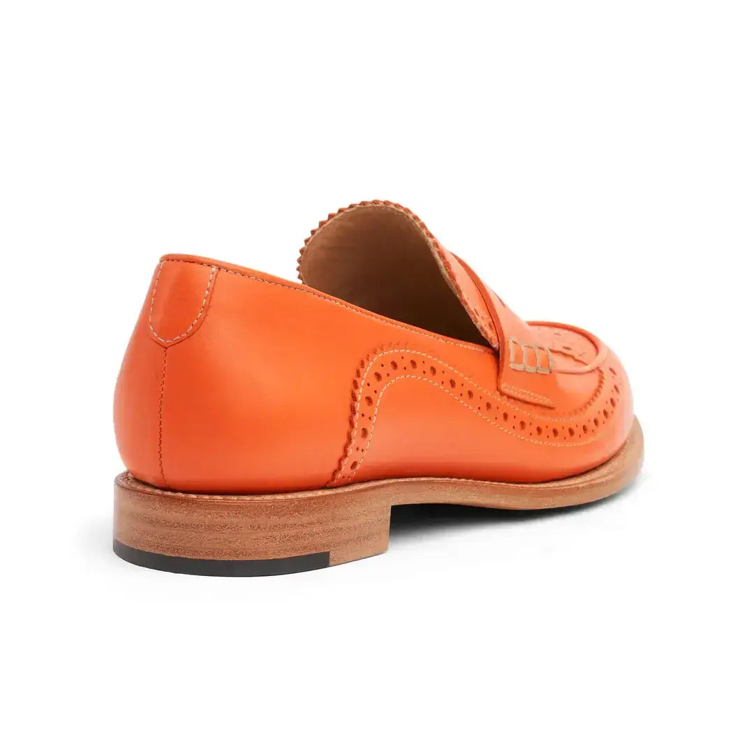 Ms. Charlotte Loafer Orange - Milanese Leather