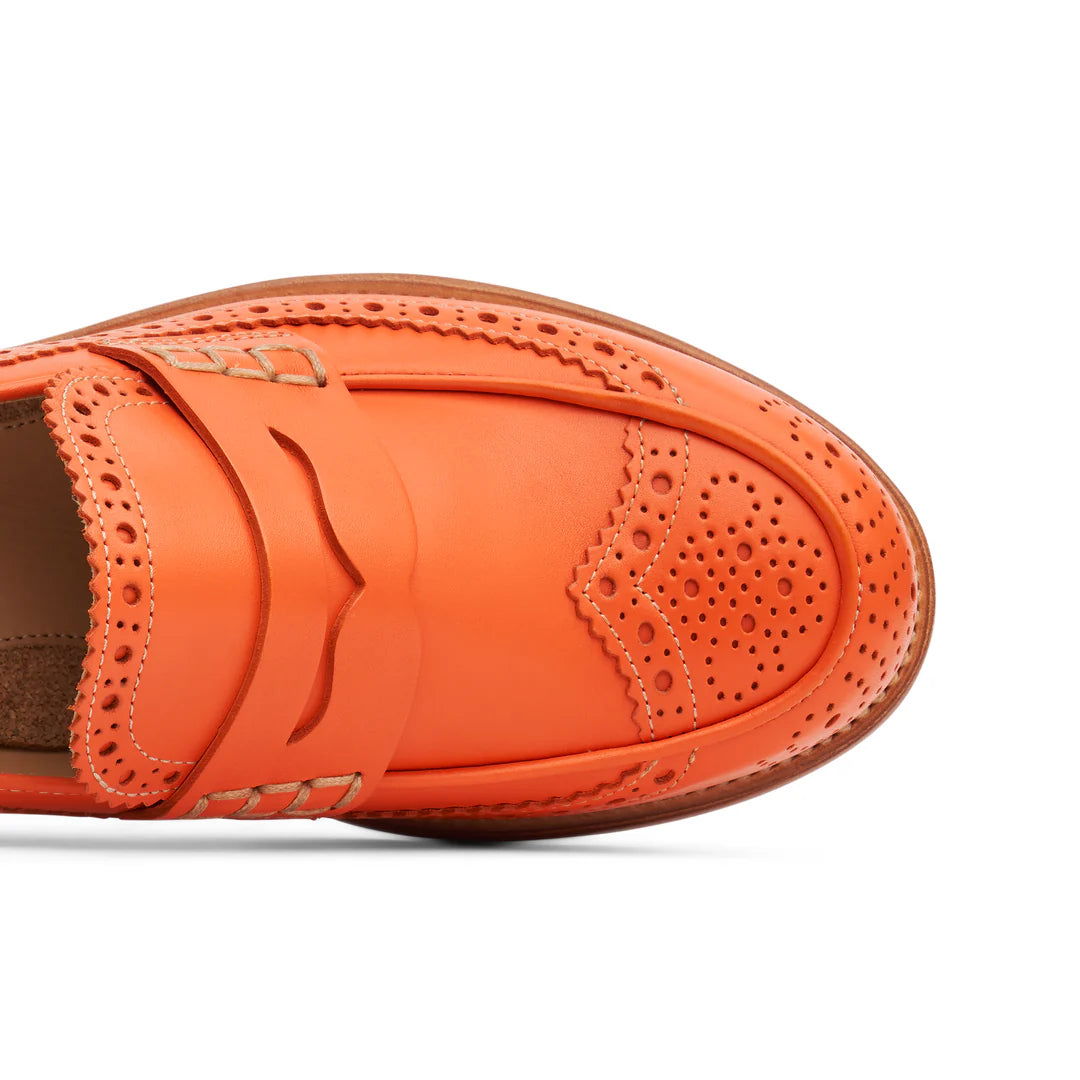 Ms. Charlotte Loafer Orange - Milanese Leather