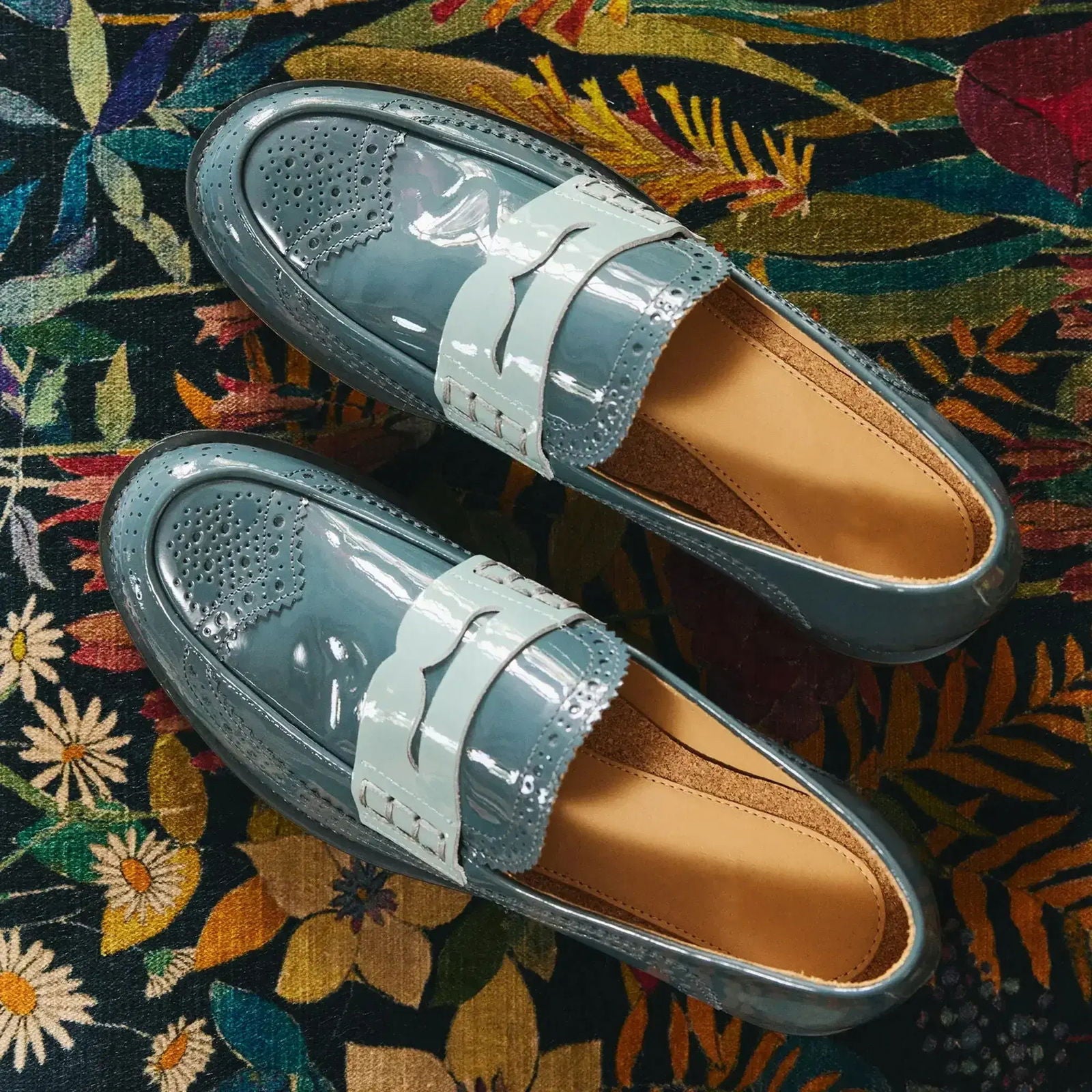 Ms. Charlotte Loafer Teal - Milanese Leather