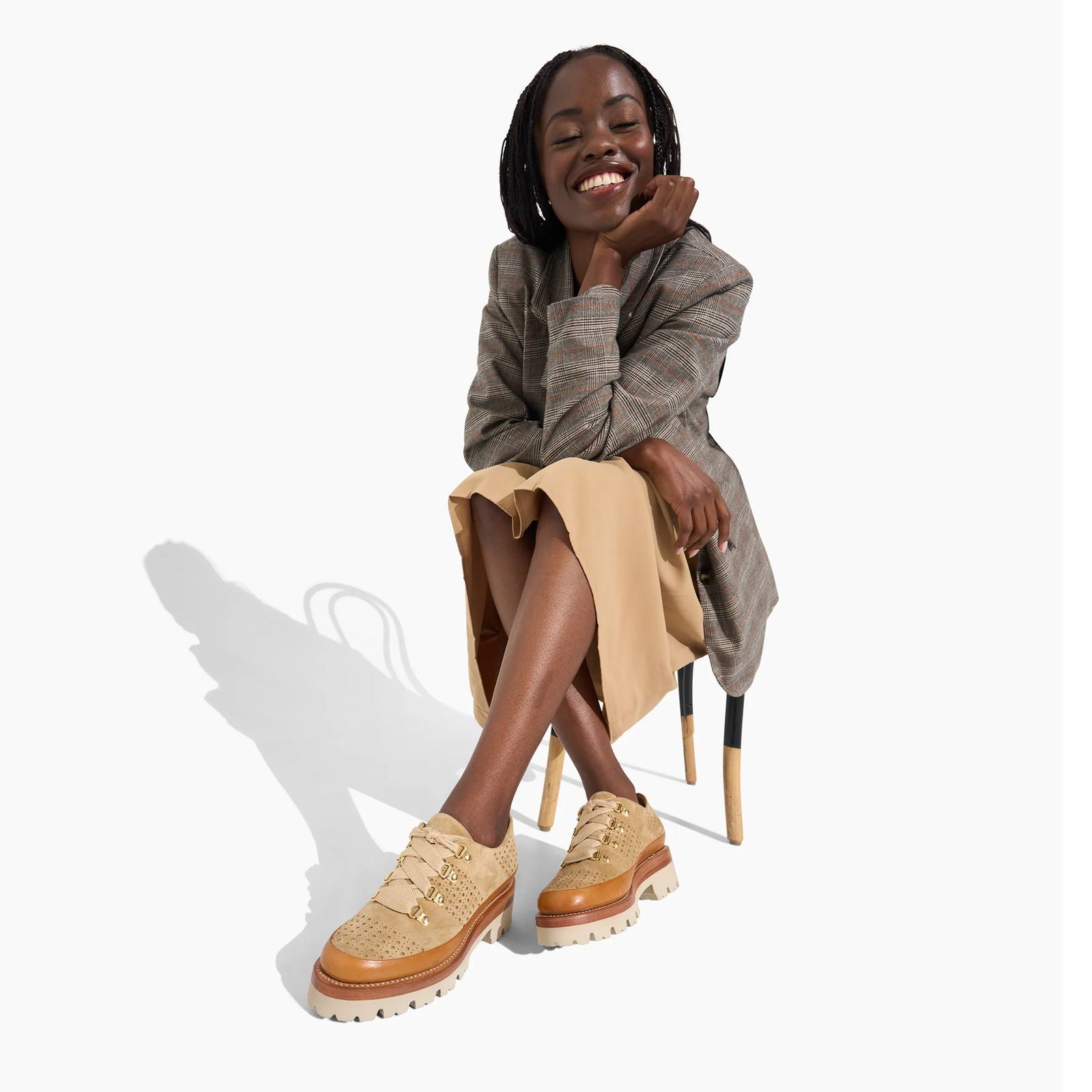 Ms. Josephine Oxford Tan - Milanese Leather