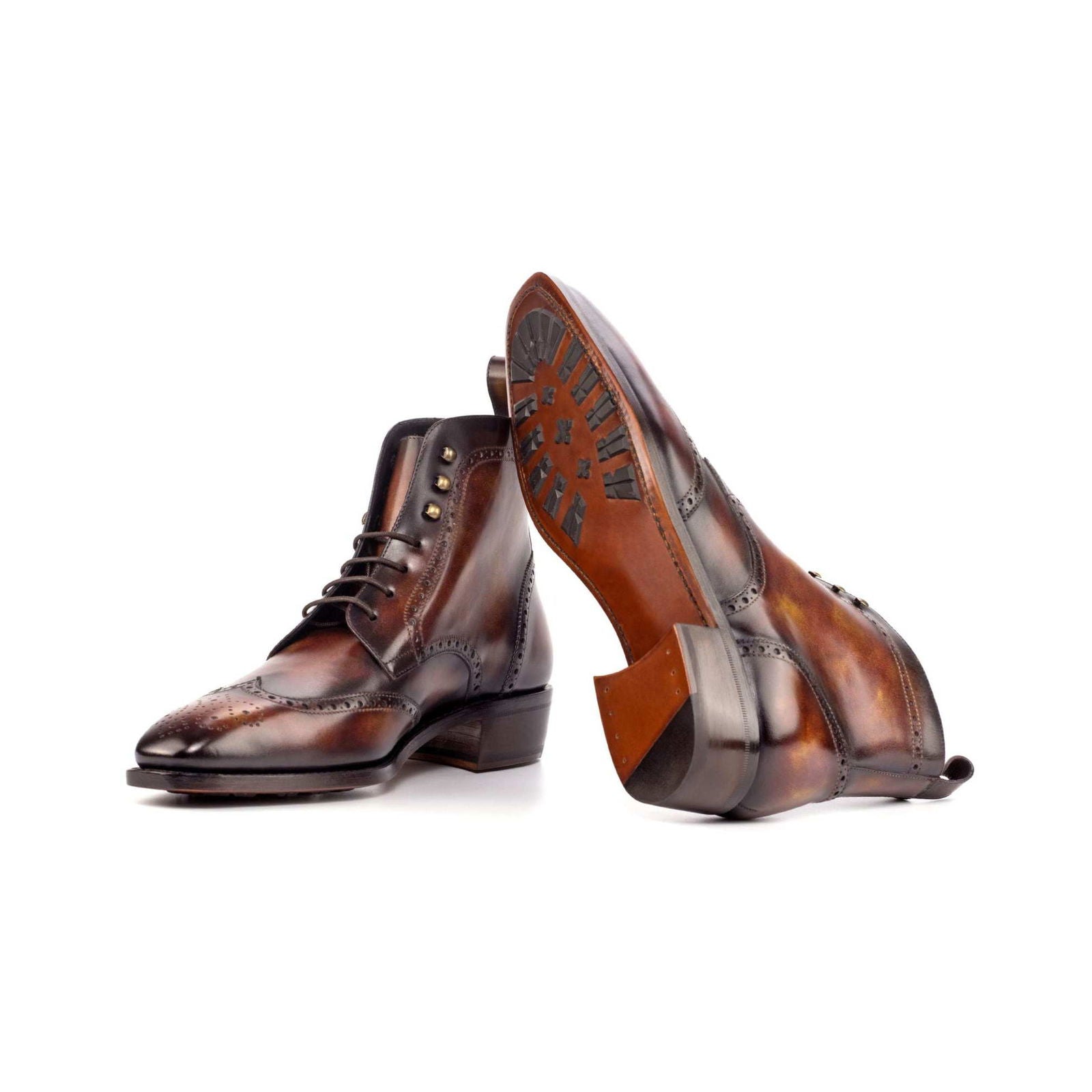 Patina Brogue Boots BARACOA - Milanese Leather