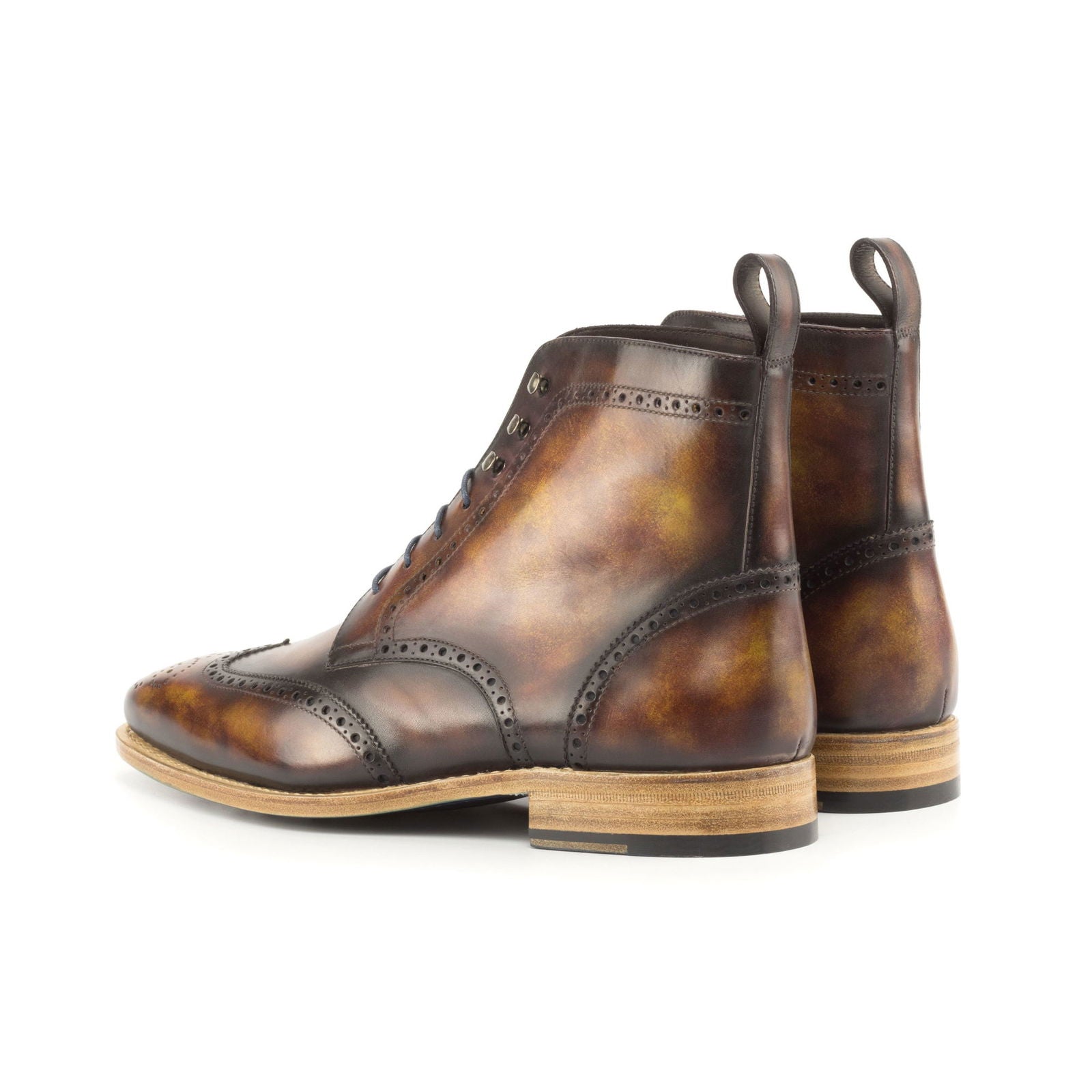 Patina Brogue Boots SUDAN - Milanese Leather