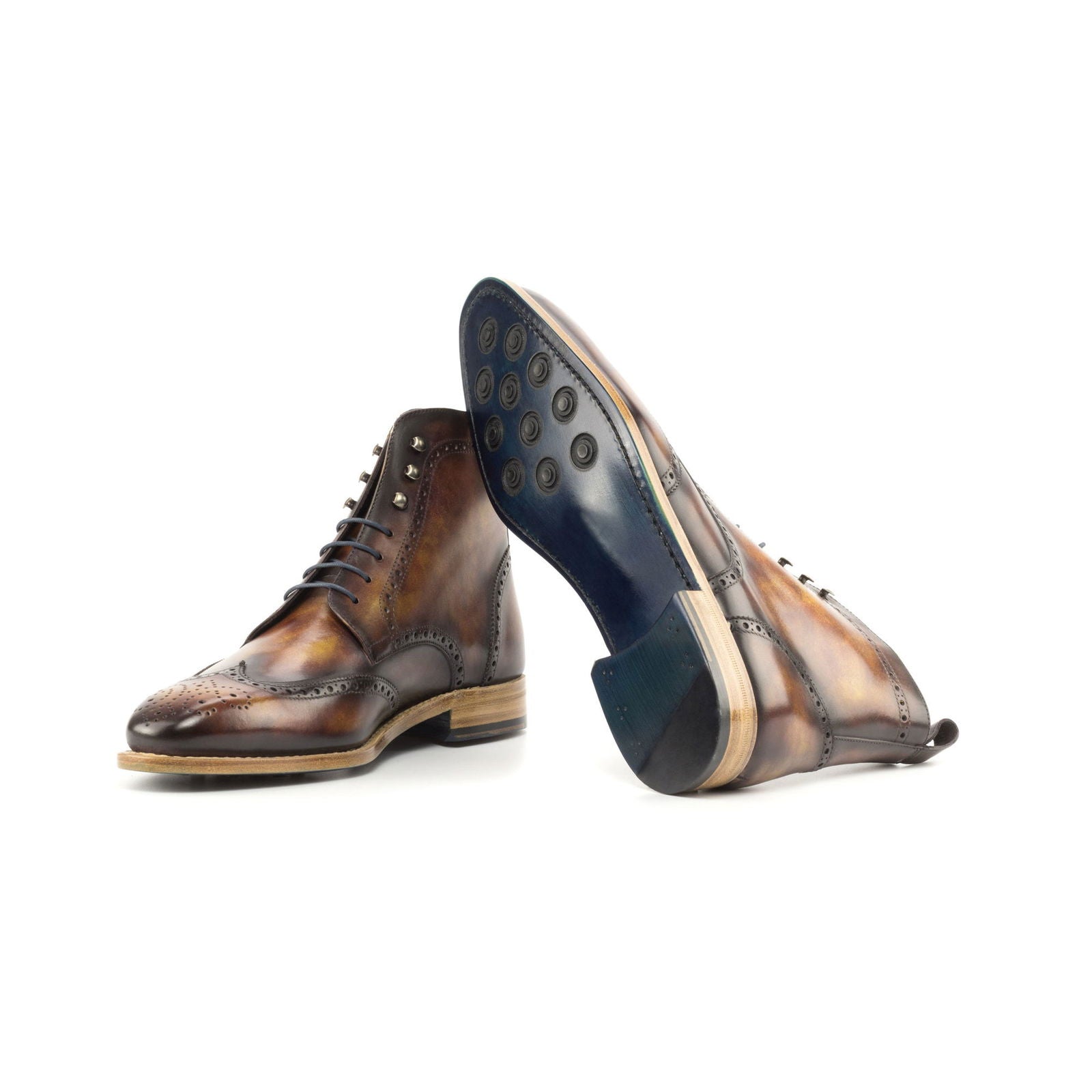 Patina Brogue Boots SUDAN - Milanese Leather