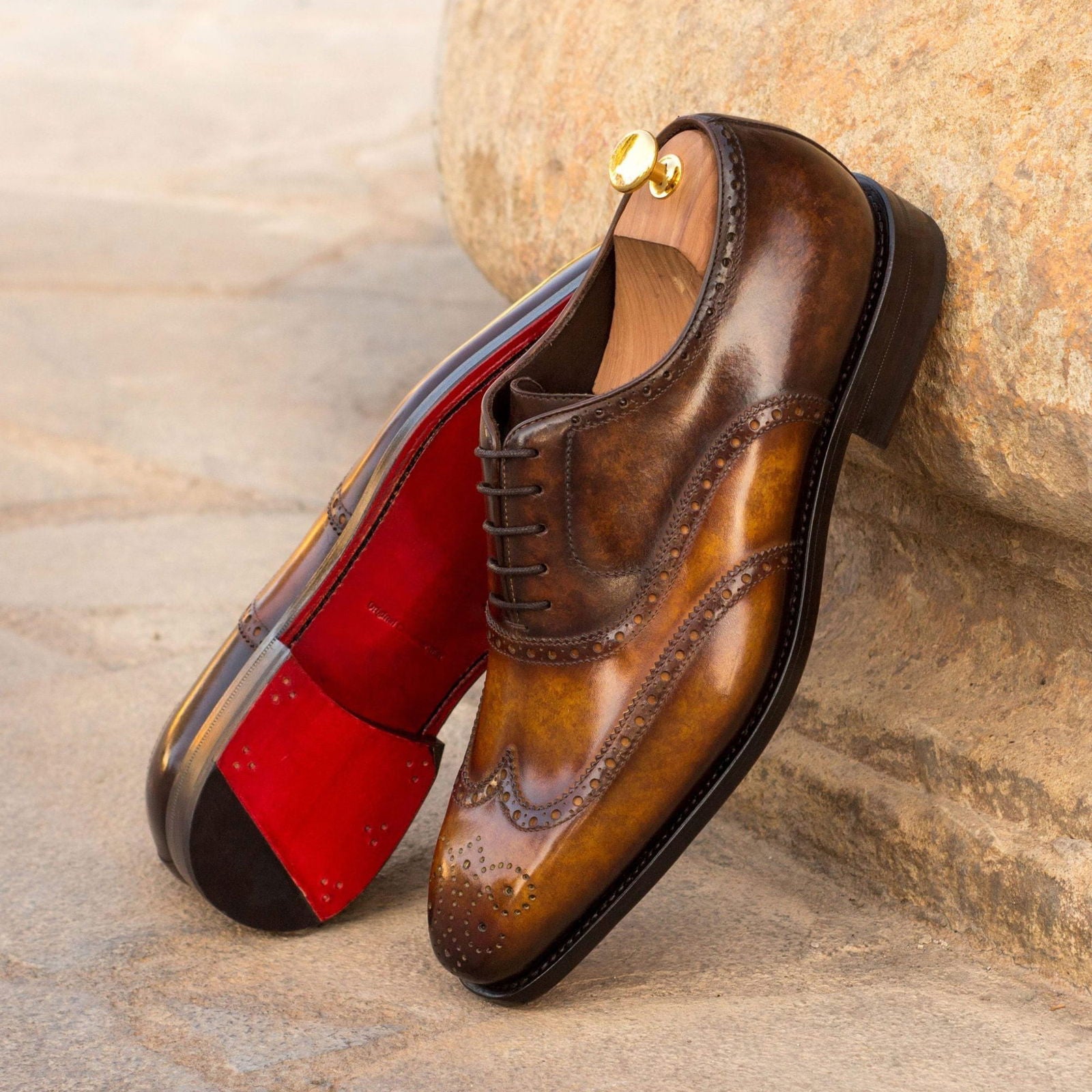 Patina Brogue Shoes ALFREDO - Milanese Leather