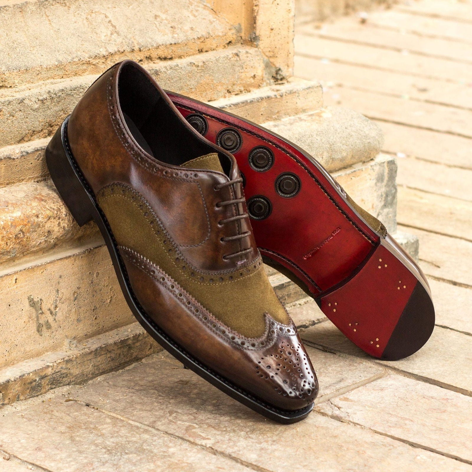 Patina Brogue Shoes ALPHONSO - Milanese Leather