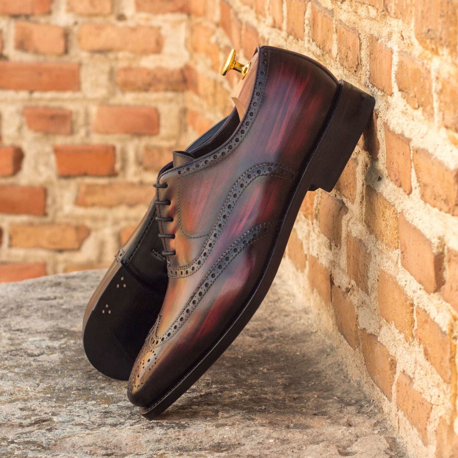 Patina Brogue Shoes ASTORO - Milanese Leather