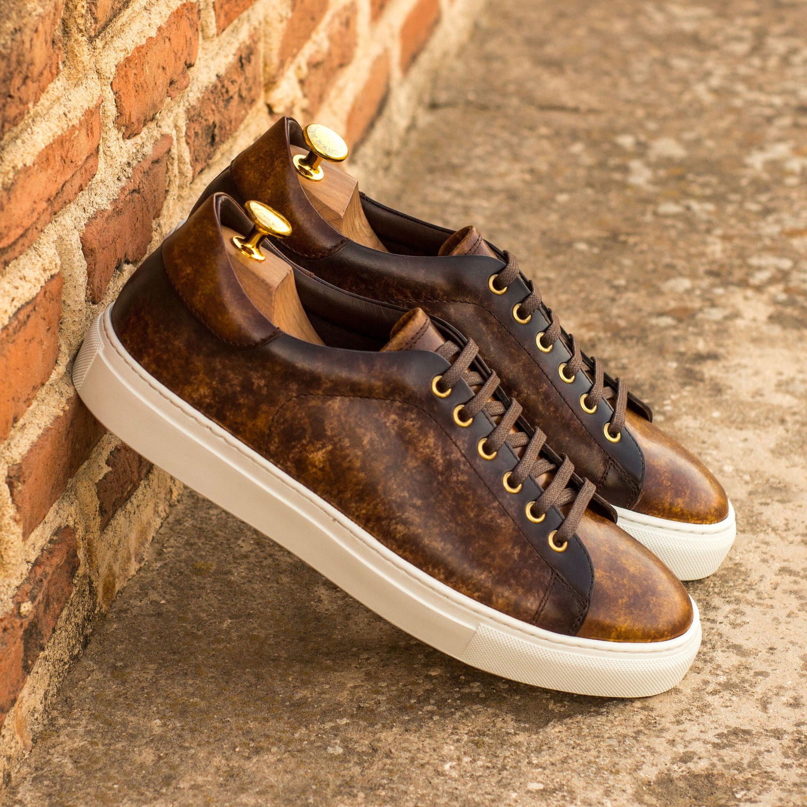 Patina Classic Trainers BRONZA - Milanese Leather