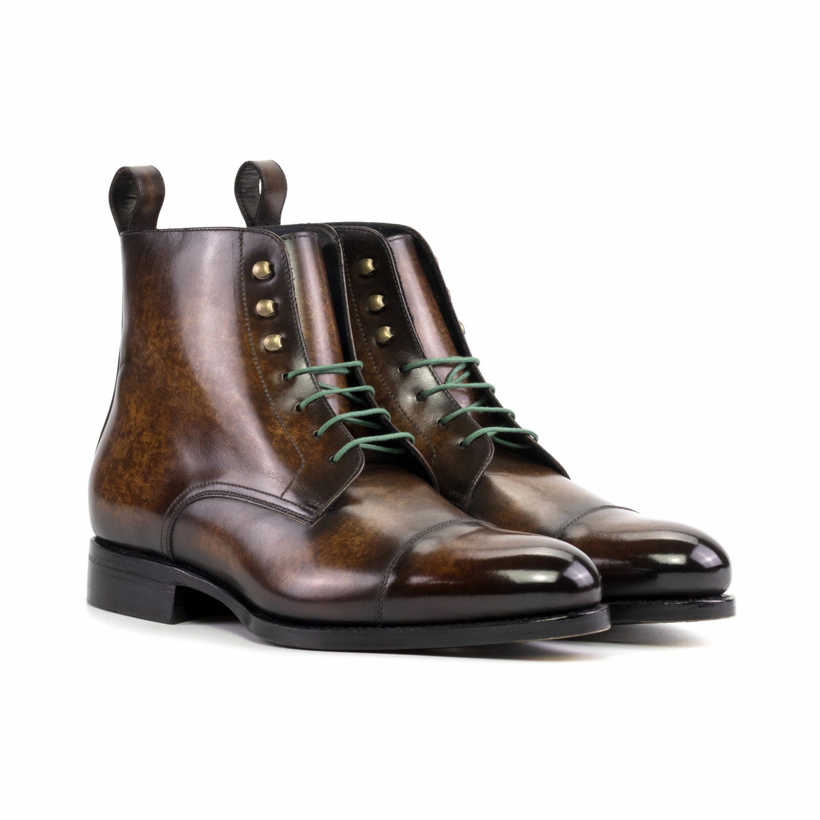 Patina Derby Boots PERCY - Milanese Leather