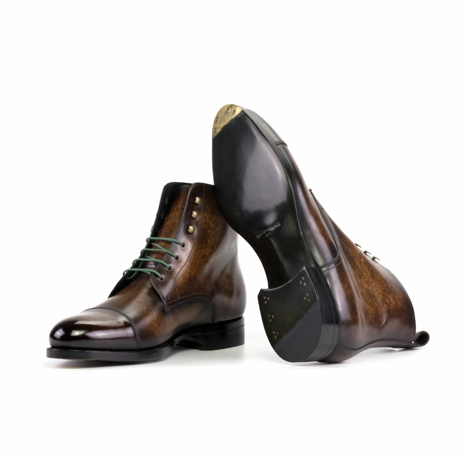 Patina Derby Boots PERCY - Milanese Leather