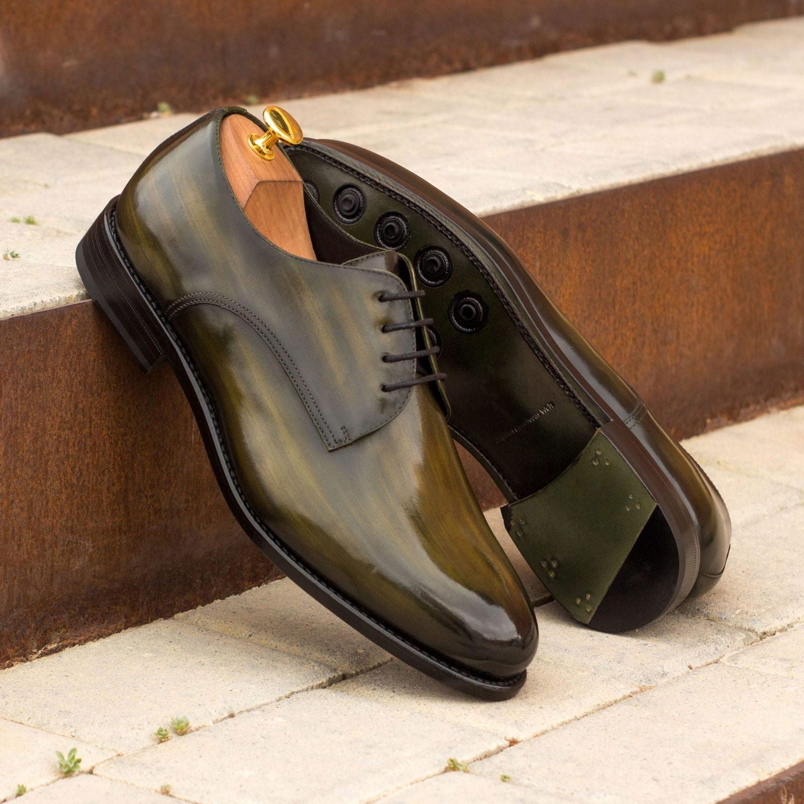 Patina Derby Shoes BUSH - Milanese Leather