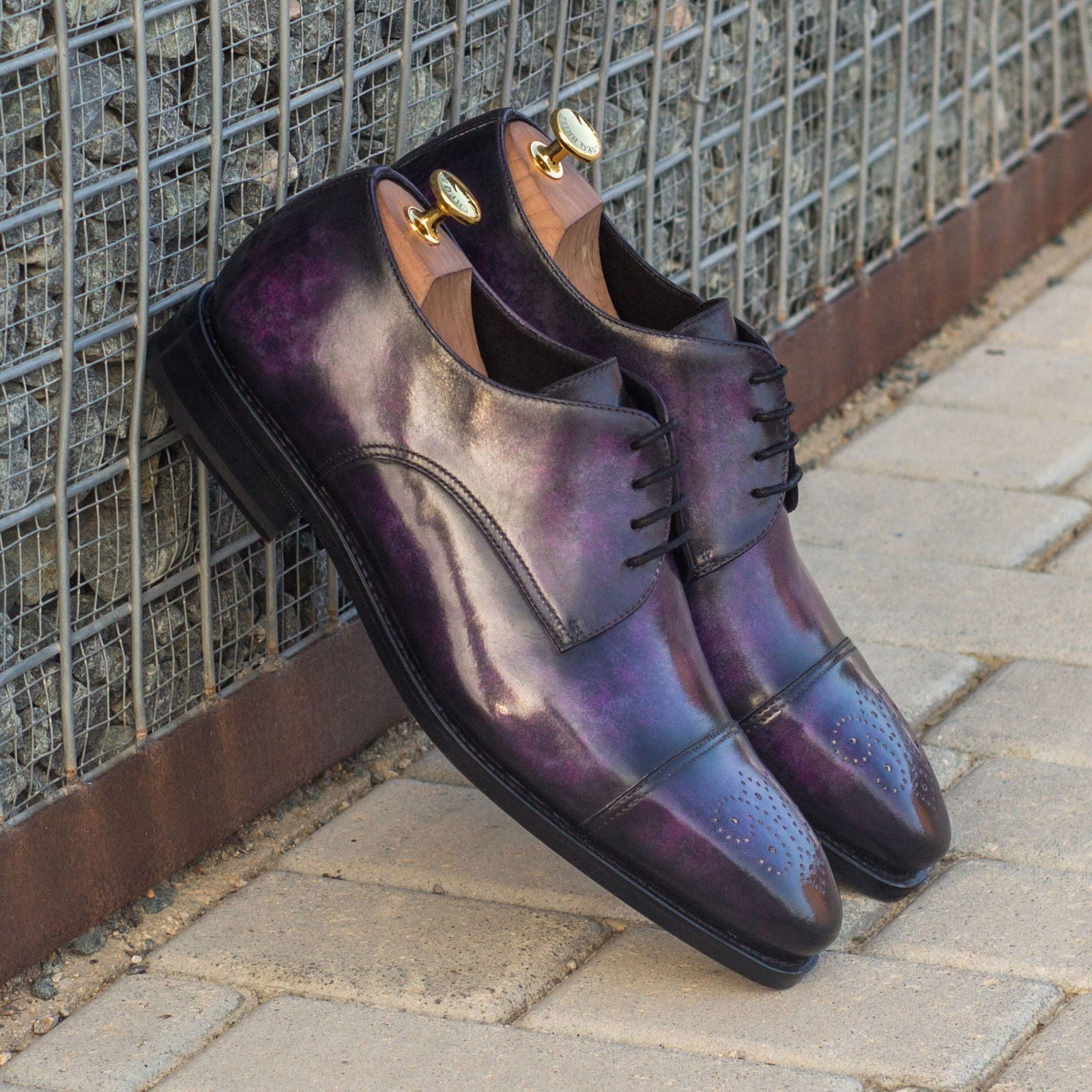 Patina Derby Shoes LYNDON - Milanese Leather