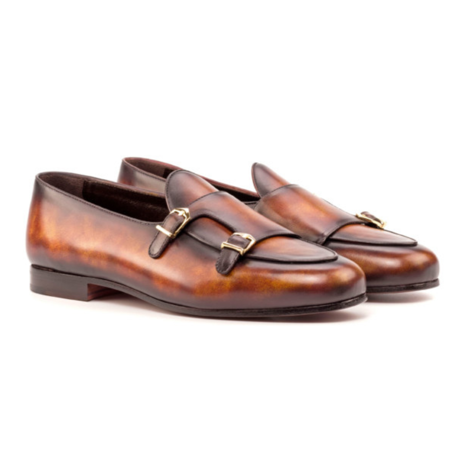 Patina Monk Slippers GLACCO - Milanese Leather