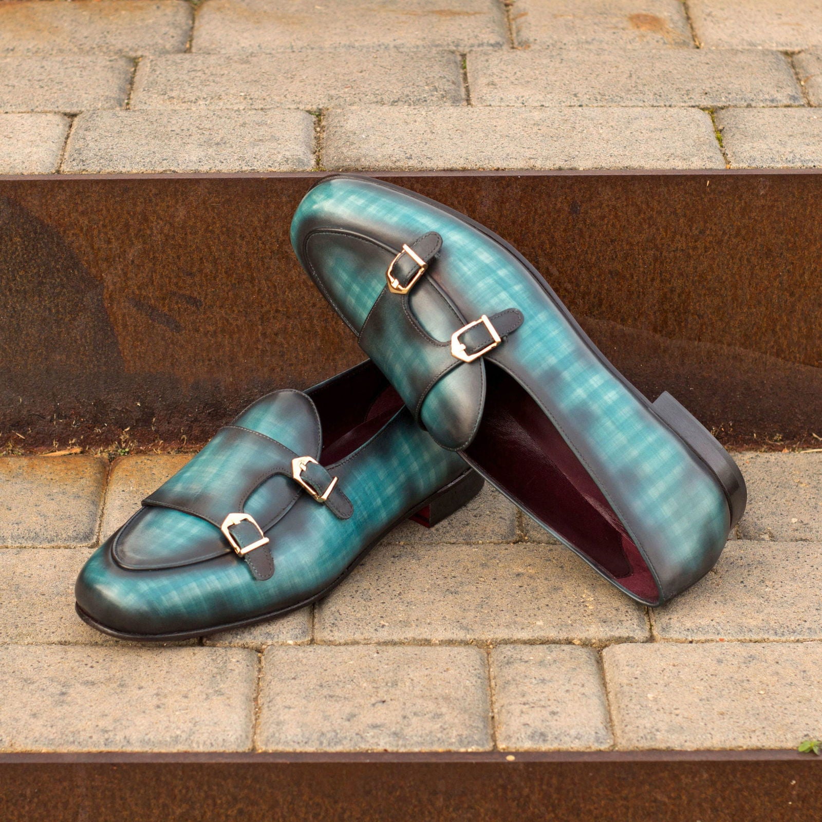 Patina Monk Slippers LORO - Milanese Leather