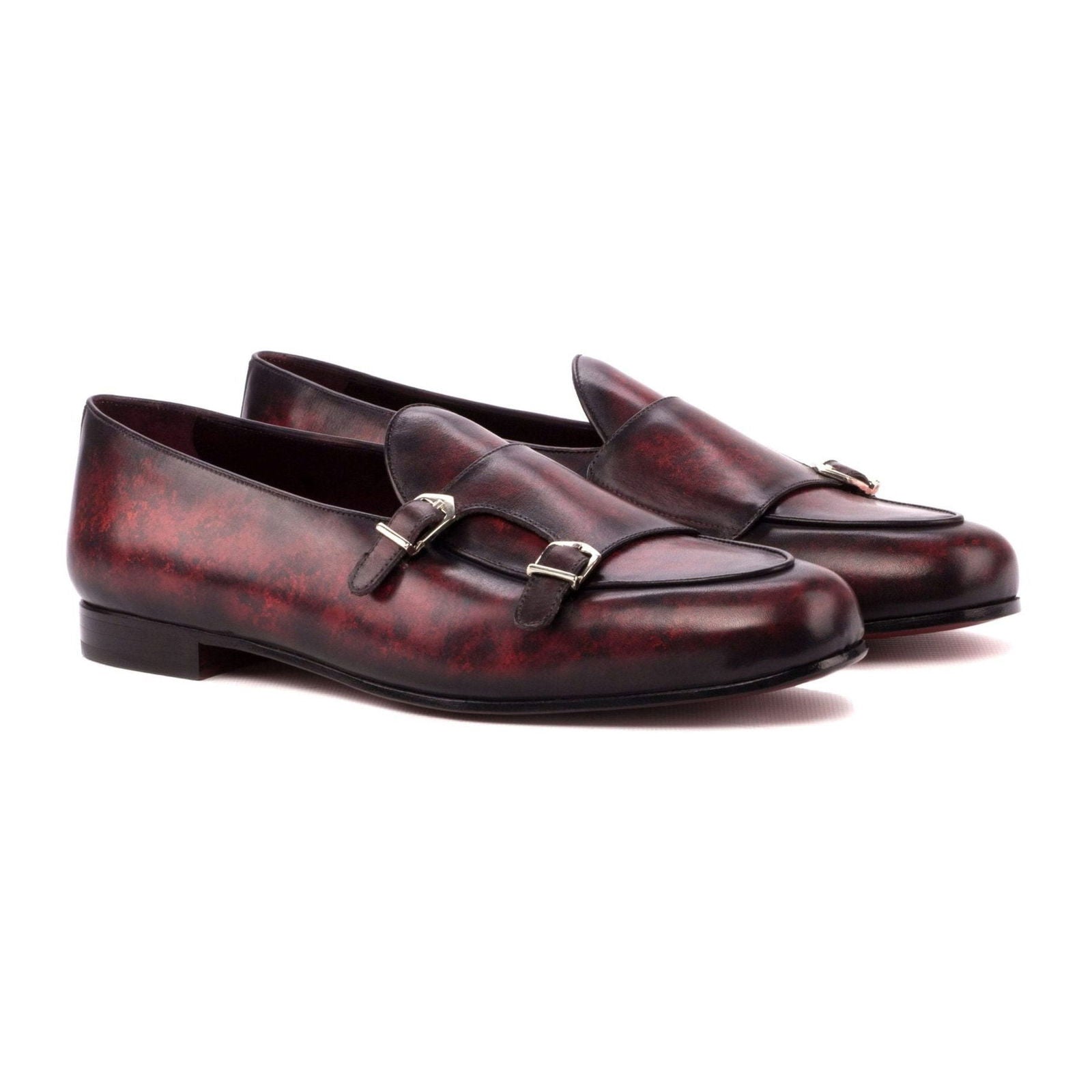 Patina Monk Slippers ROUGE - Milanese Leather