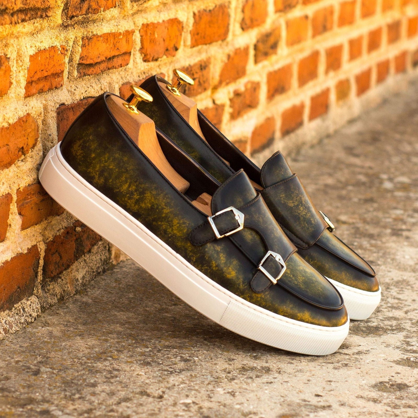 Patina Monk Sneakers MILO - Milanese Leather