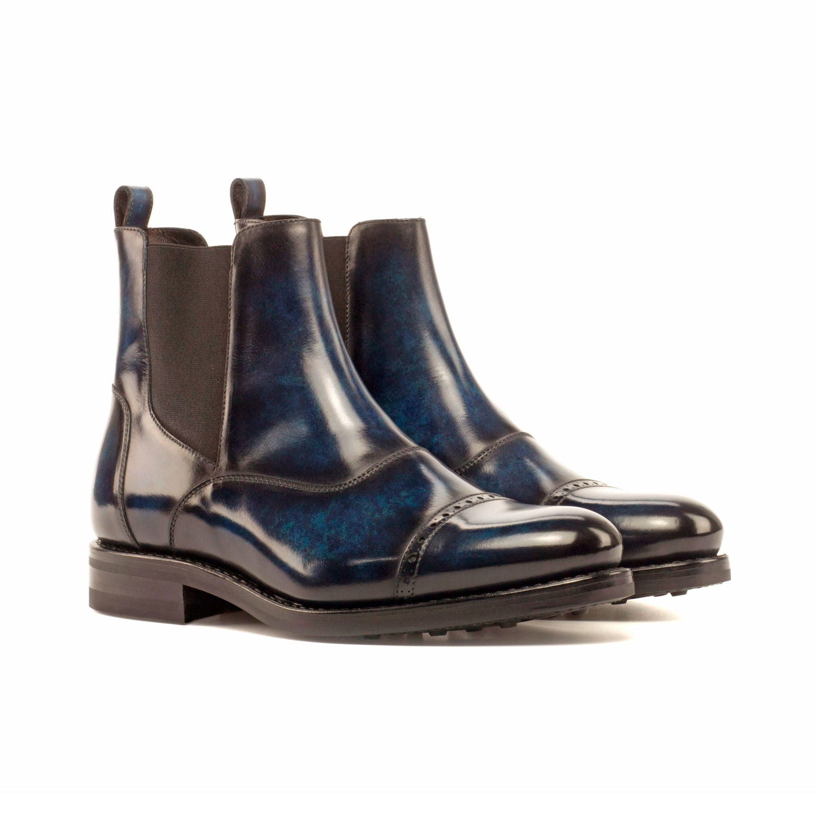 Patina Multi-Panel Chelsea Boots STEELE - Milanese Leather