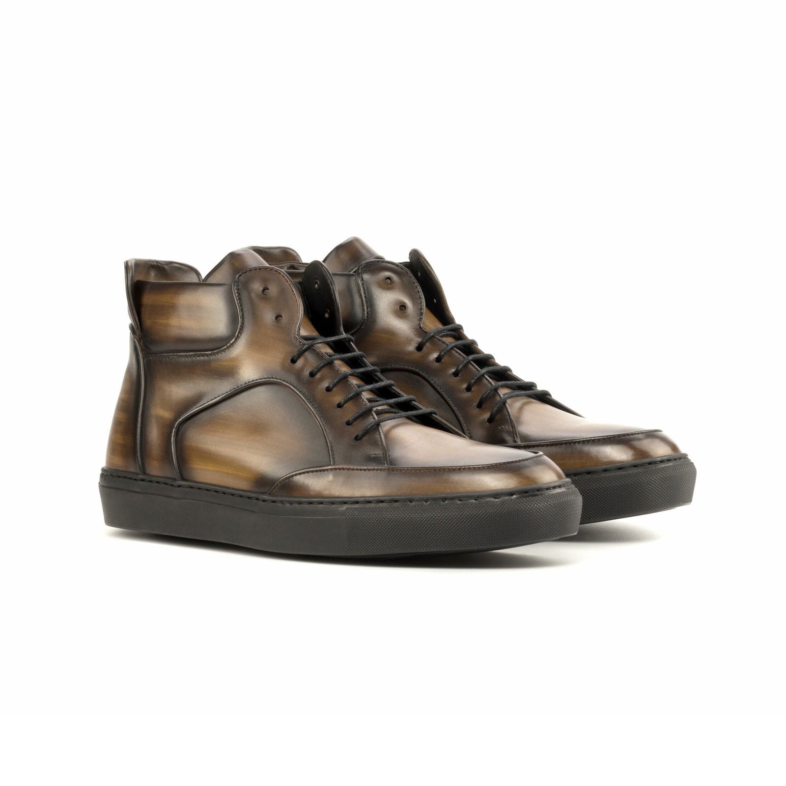 Patina Multi-Panel High-Tops KELSEY - Milanese Leather