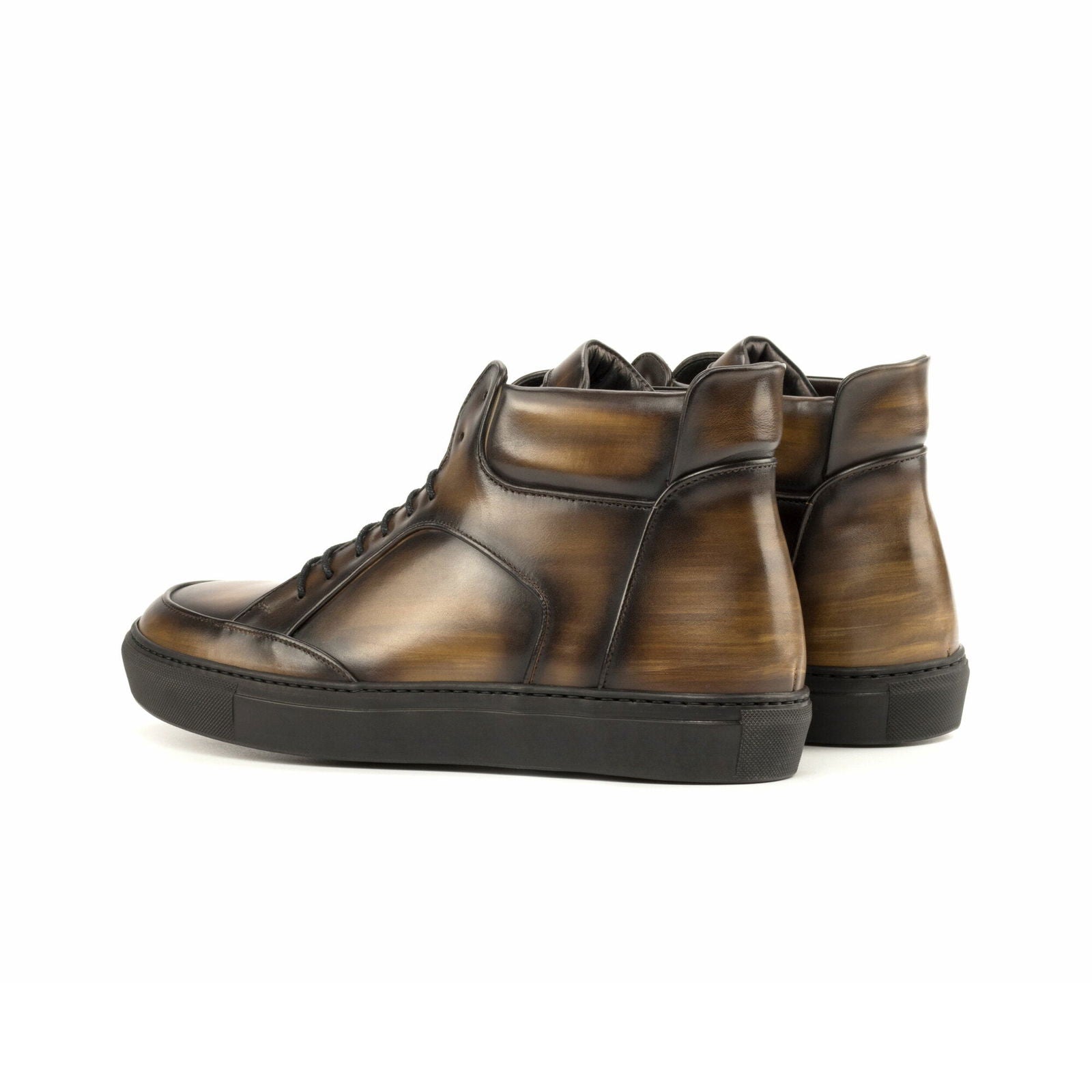 Patina Multi-Panel High-Tops KELSEY - Milanese Leather