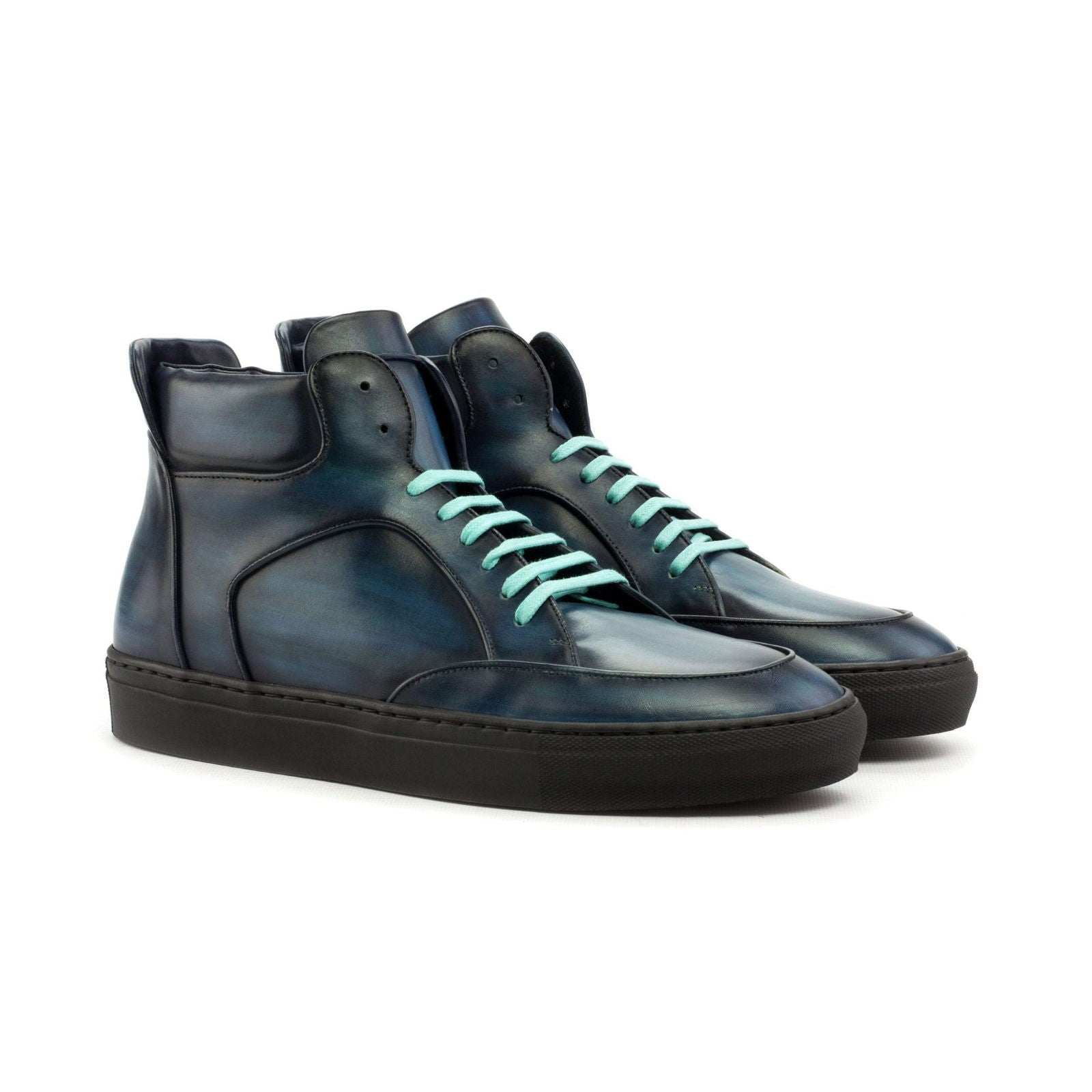 Patina Multi-Panel High-Tops KIDD - Milanese Leather