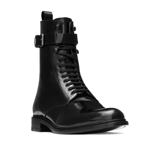 Patricia Tucker Lace-Up Boots - Milanese Leather