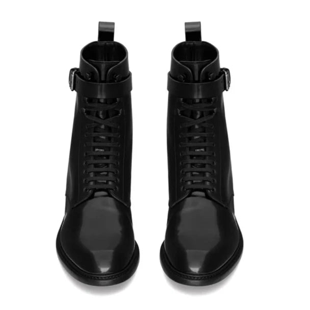 Patricia Tucker Lace-Up Boots - Milanese Leather