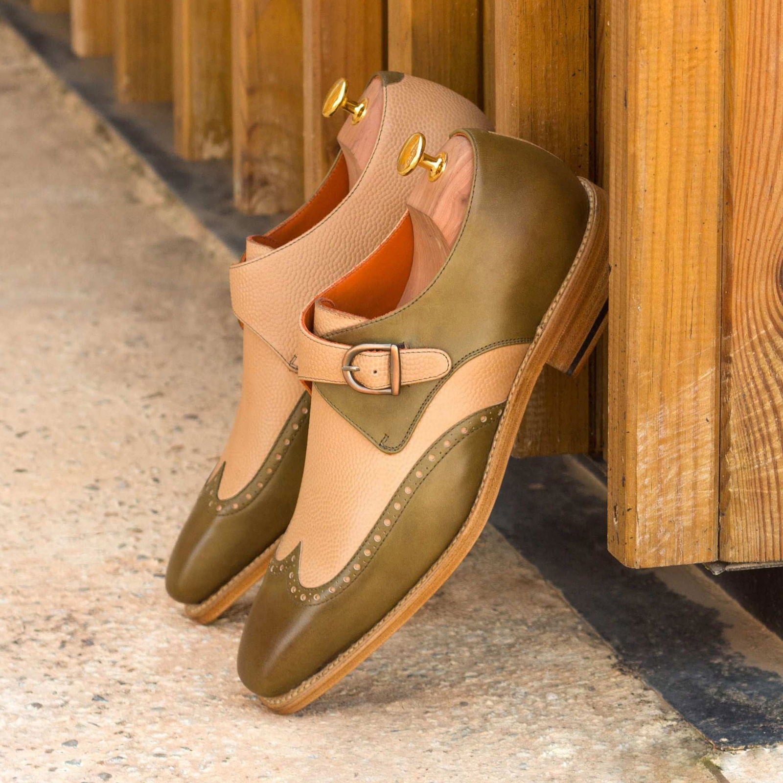 Single Monk Shoes APPORO - Milanese Leather