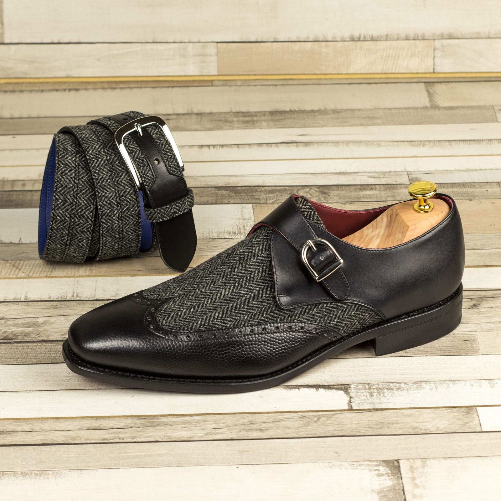 Single Monk Shoes AURELIUS - Milanese Leather