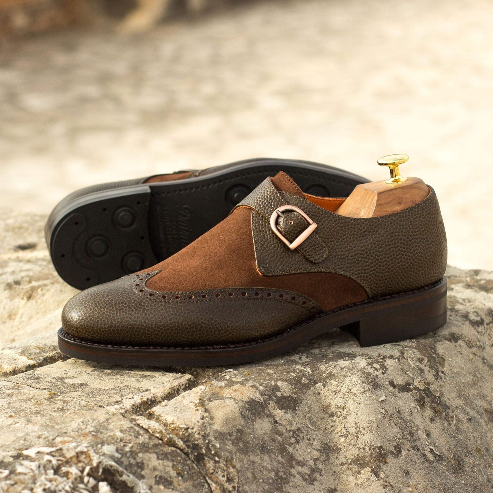 Single Monk Shoes BART - Milanese Leather