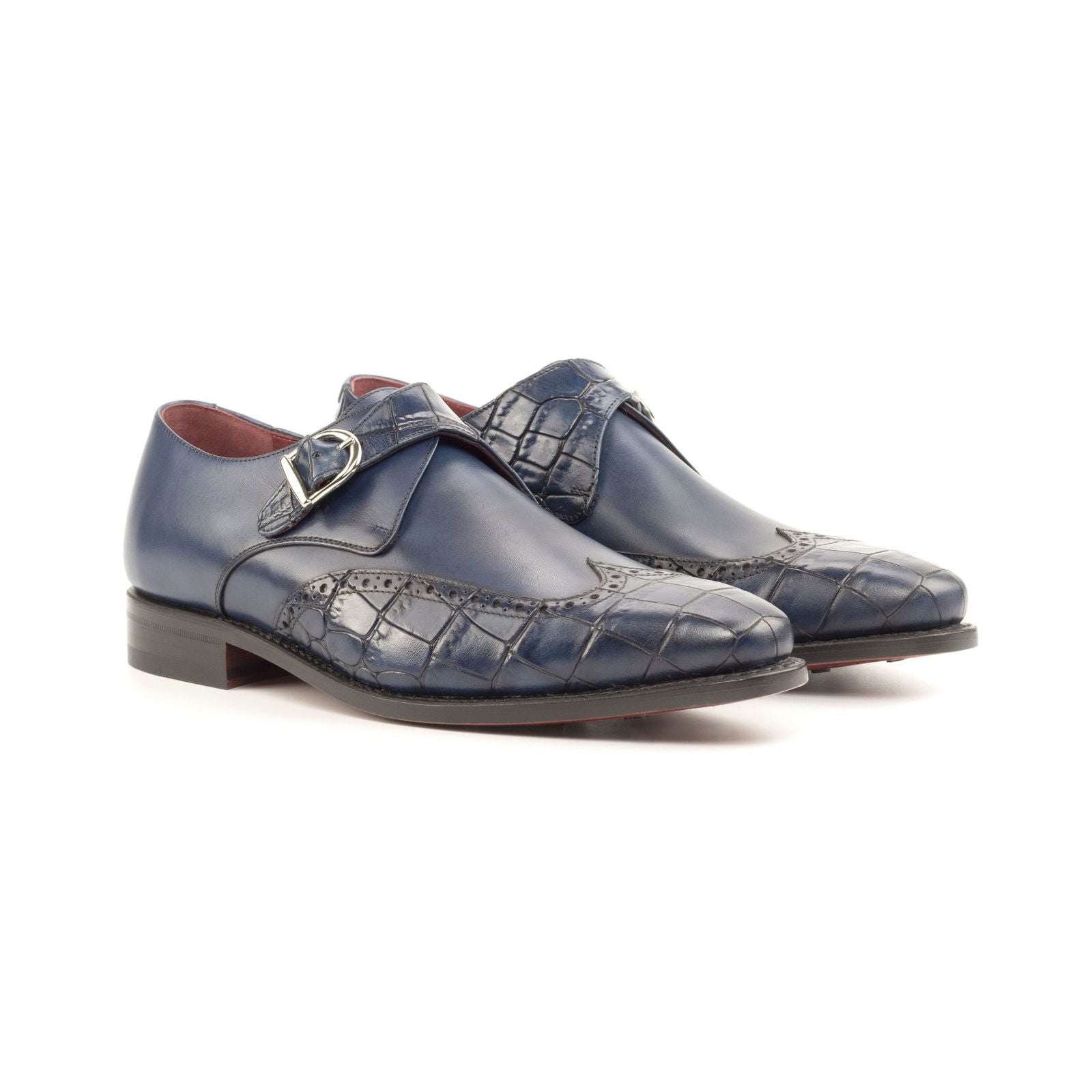 Single Monk Shoes DENTON - Milanese Leather