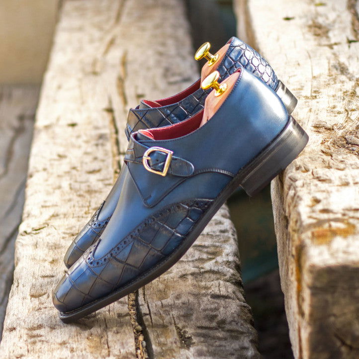 Single Monk Shoes DENTON - Milanese Leather