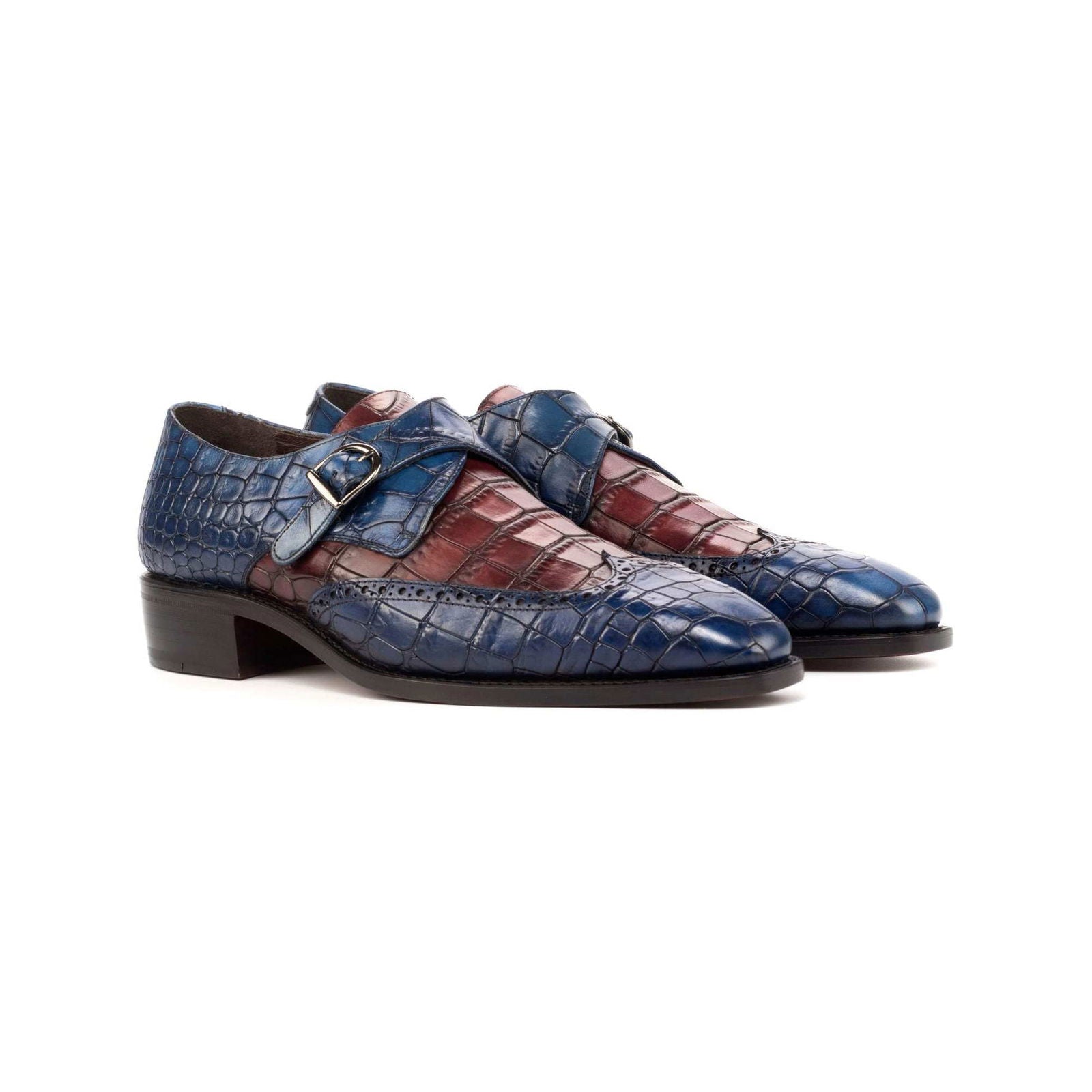 Single Monk Shoes HAVANA - Milanese Leather