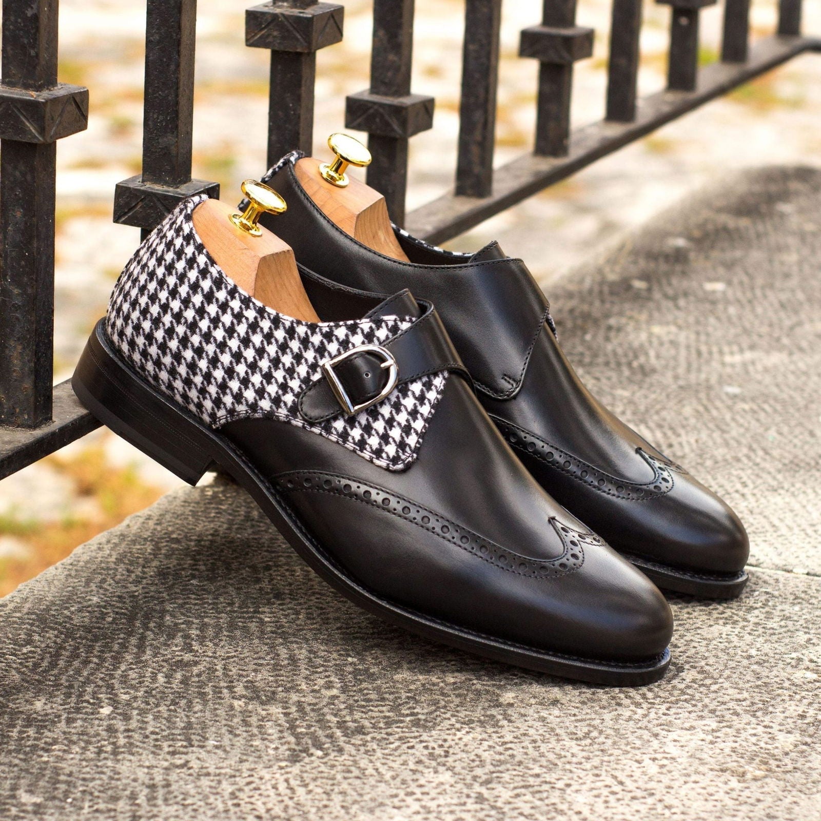 Single Monk Shoes JOSH - Milanese Leather