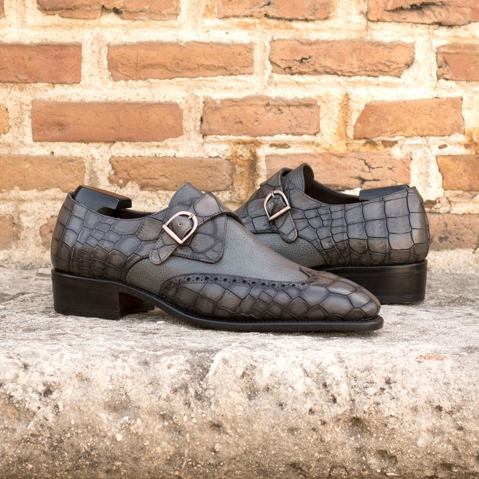 Single Monk Shoes YARA - Milanese Leather