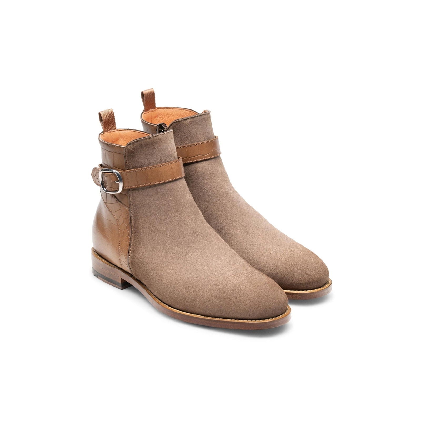 Sofia Taupe Suede - Milanese Leather