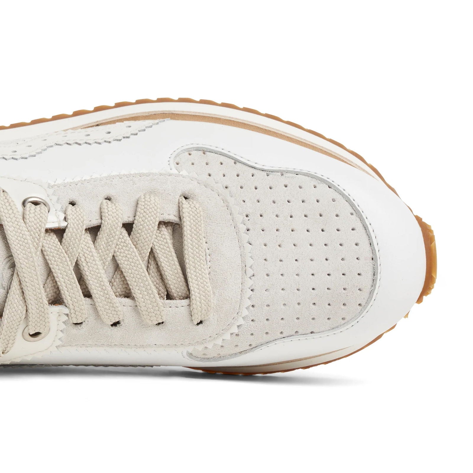 the Remi Sneaker Cream - Milanese Leather