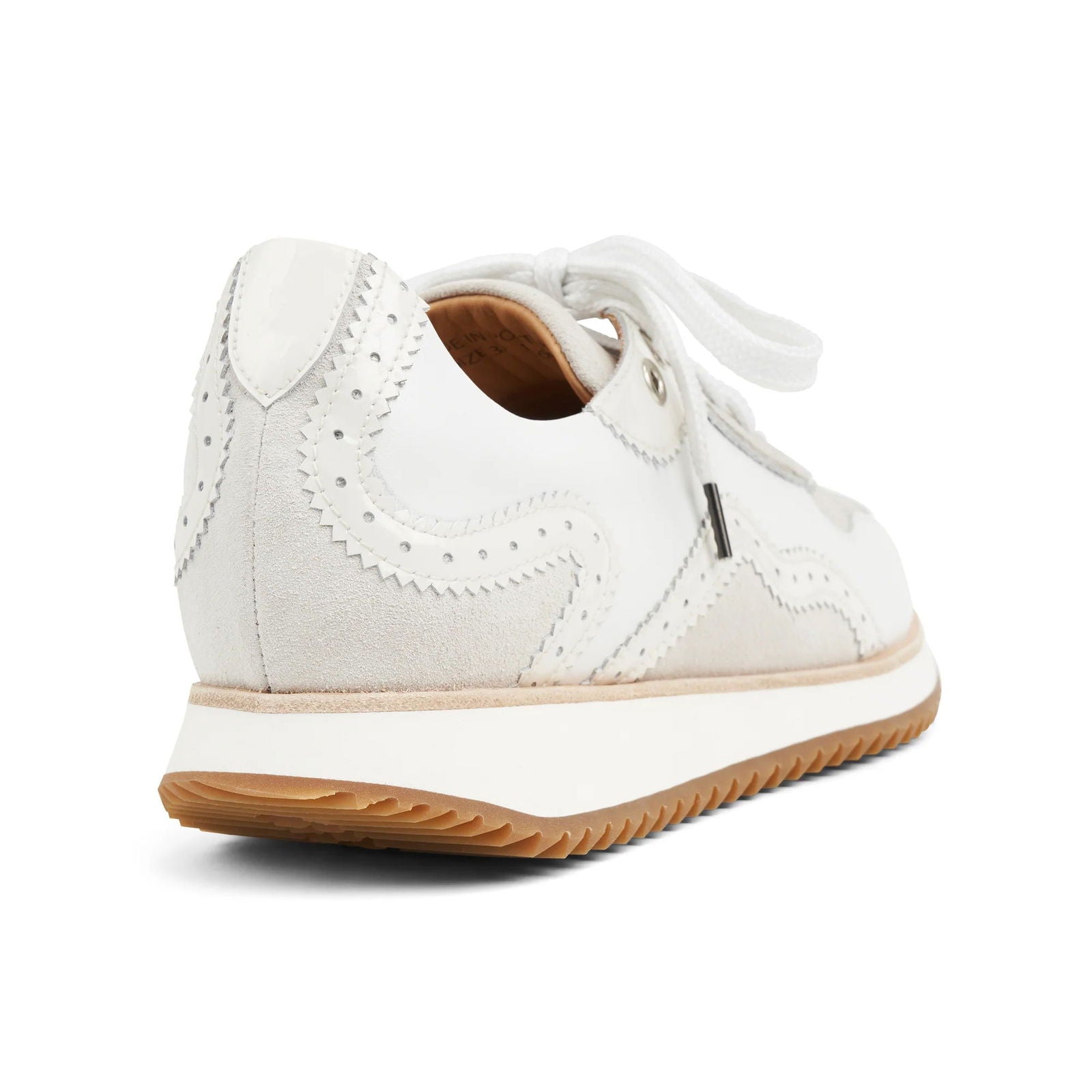 the Remi Sneaker Cream - Milanese Leather